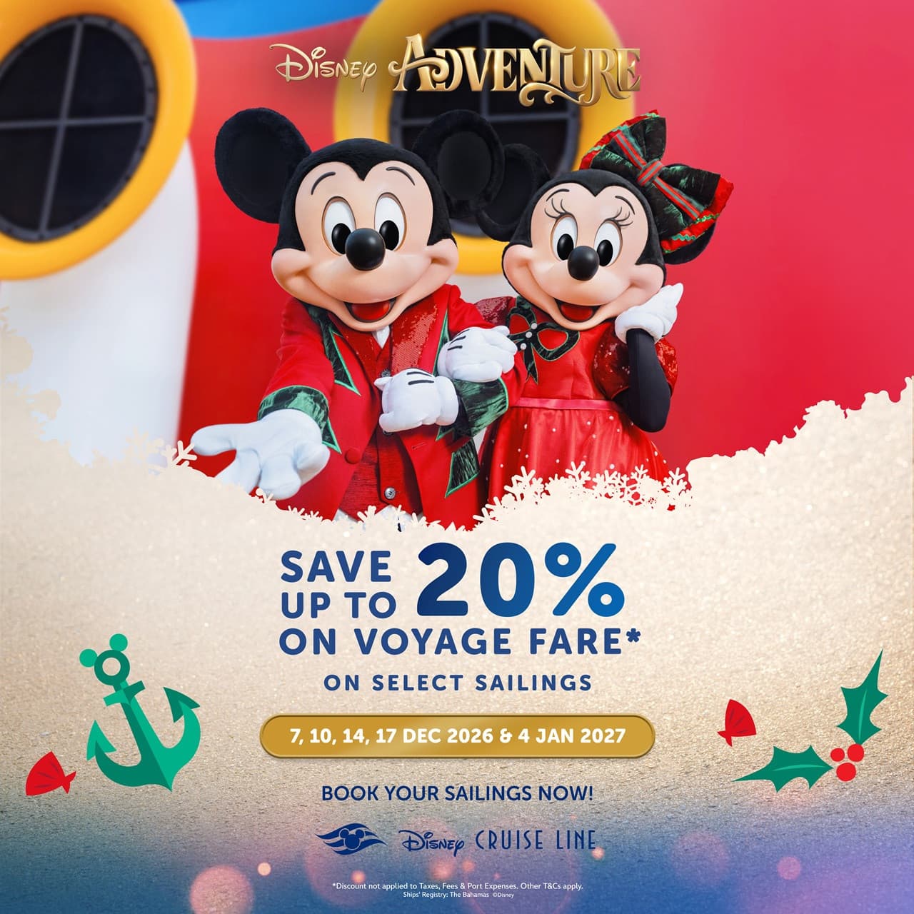 Disney Cruise Line: 4-Night Disney Adventure Cruise from Singapore - main image